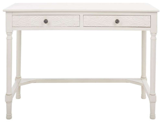 Safavieh - Ryleigh 2 Drawer Desk - Distrssed White - DSK5706A veiw 1