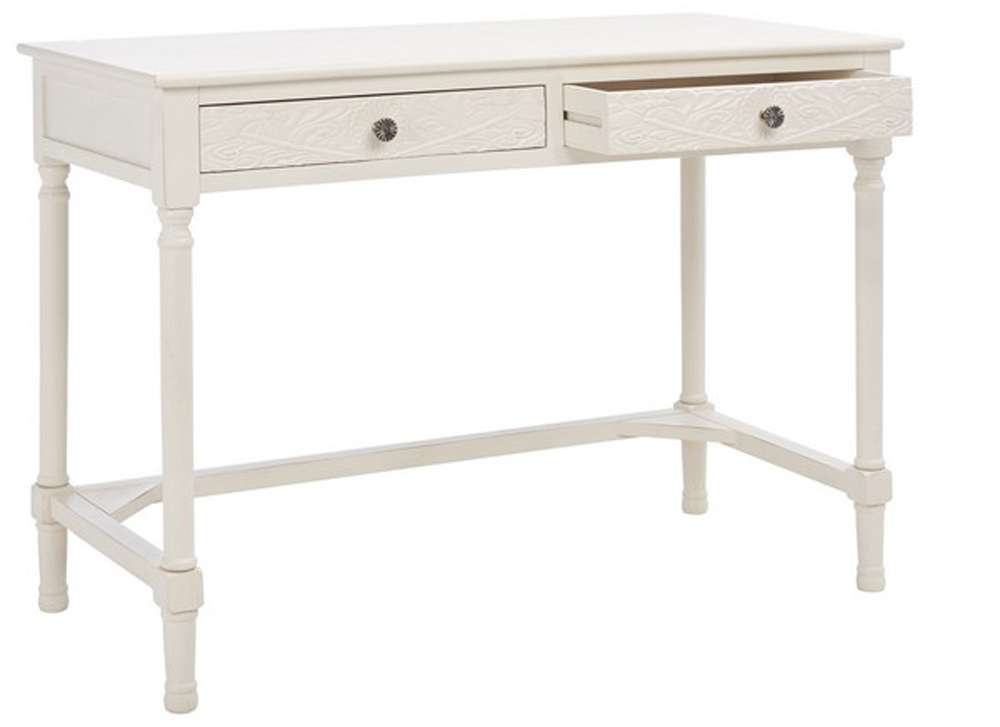 Safavieh - Ryleigh 2 Drawer Desk - Distrssed White - DSK5706A veiw 4