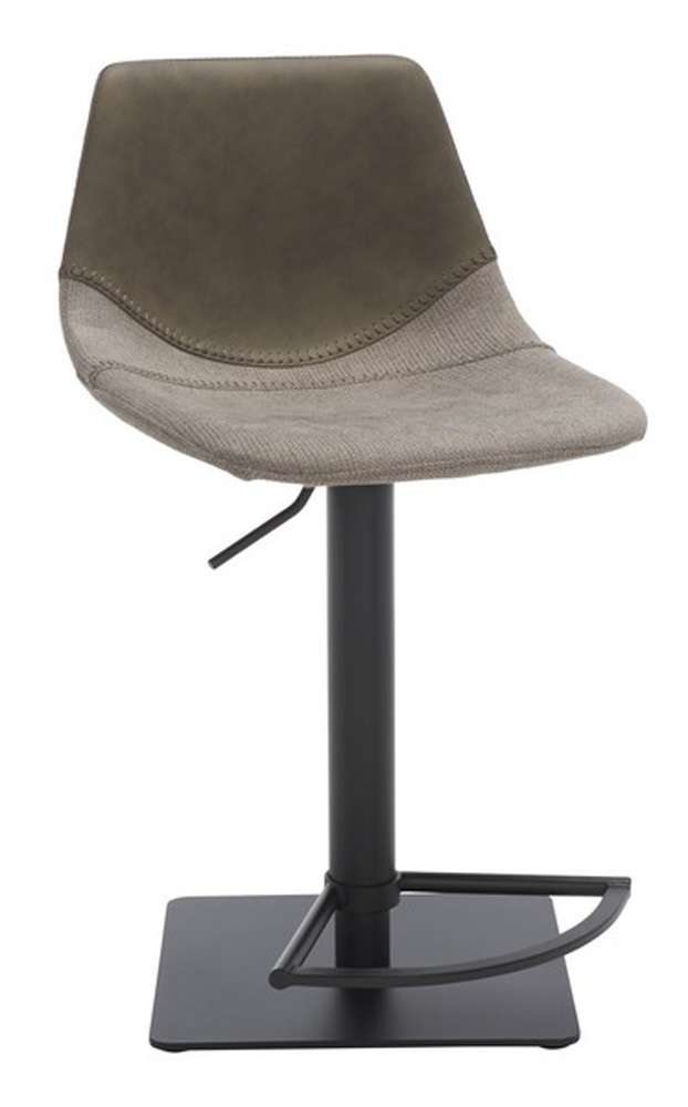 Safavieh - Rylen Gas Lift Bar Stool - Grey - Black - BST3012B veiw 3