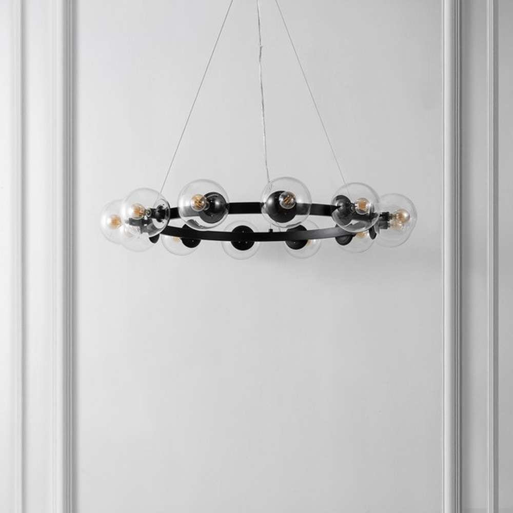 Safavieh - Rylian 12 Lt 38in Chandelier - Black - CHA4063A veiw 1