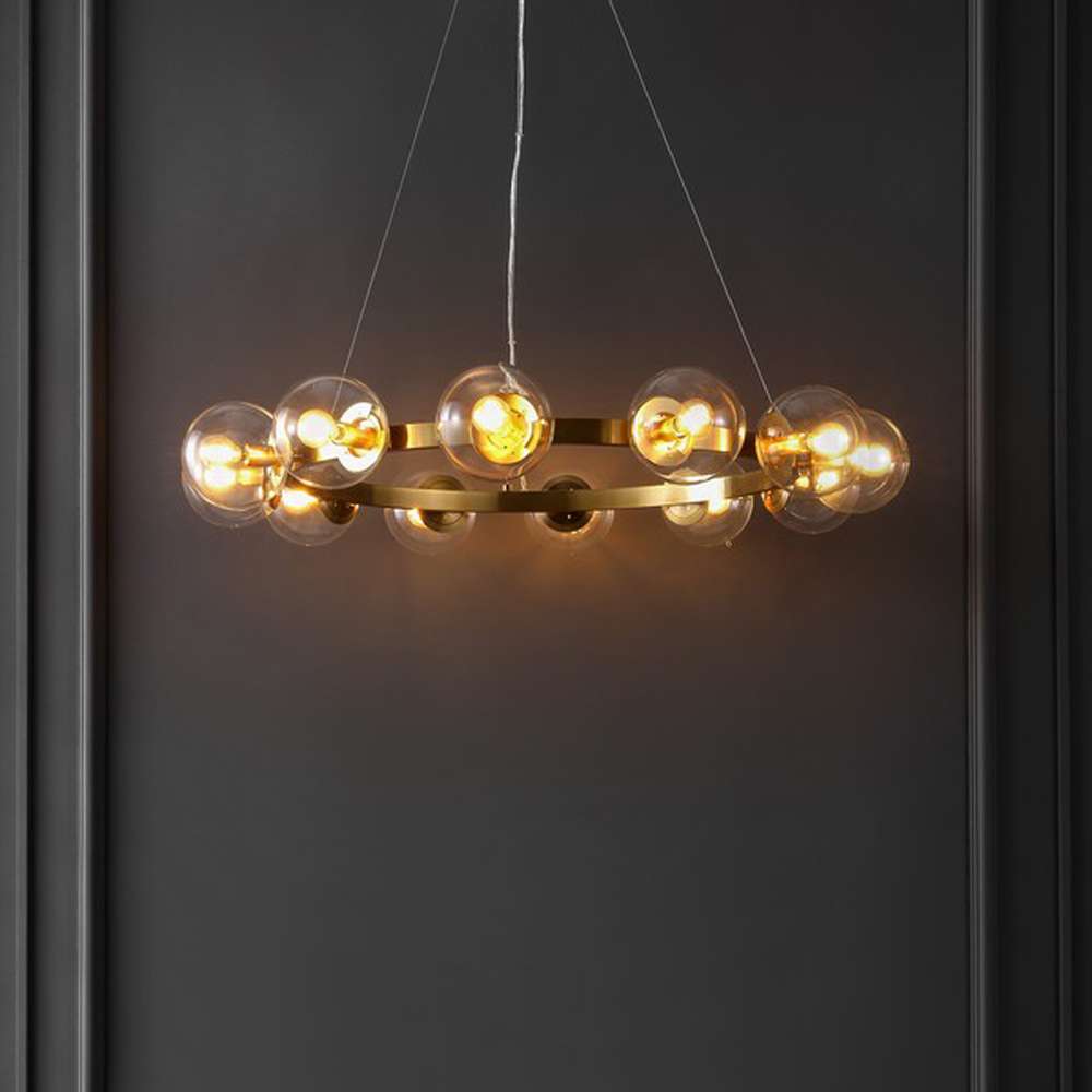 Safavieh - Rylian 12 Lt 38in Chandelier - Brass - CHA4063C veiw 2