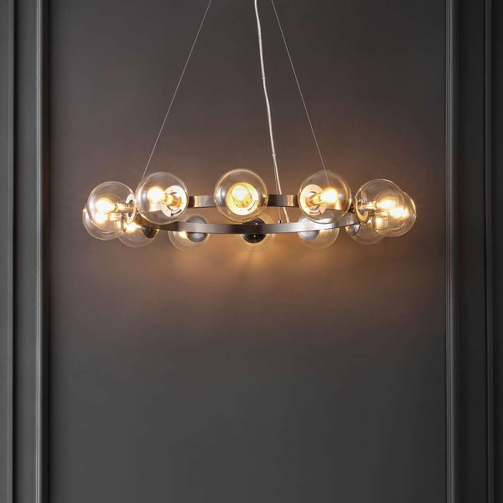 Safavieh - Rylian 12 Lt 38in Chandelier - Nickle - CHA4063B veiw 2