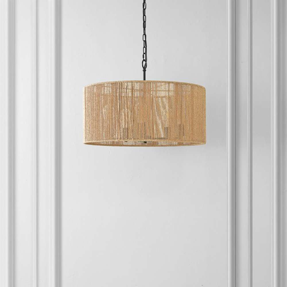 Safavieh - Rylumi 5Lt 24in Pendant - Natural - Black - PND4173A veiw 1
