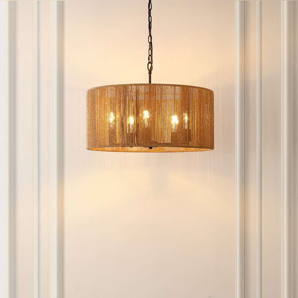 Safavieh - Rylumi 5Lt 24in Pendant - Natural - Black - PND4173A veiw 2