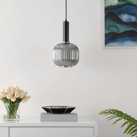 Safavieh - Rynner 8 Inch Pendant - Smoke Grey - Black - PND4148A veiw 1