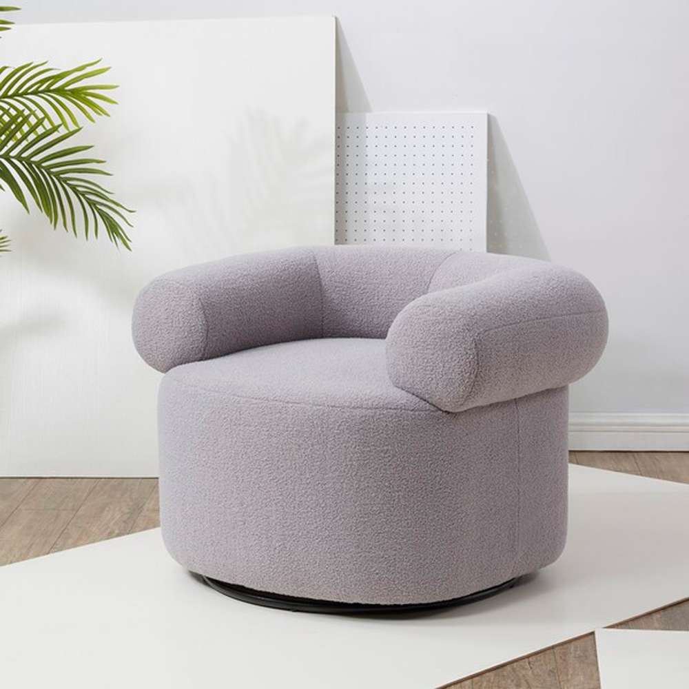 Safavieh - Couture - Sadie Swivel Accent Chair - Light Grey - SFV5045C veiw 3