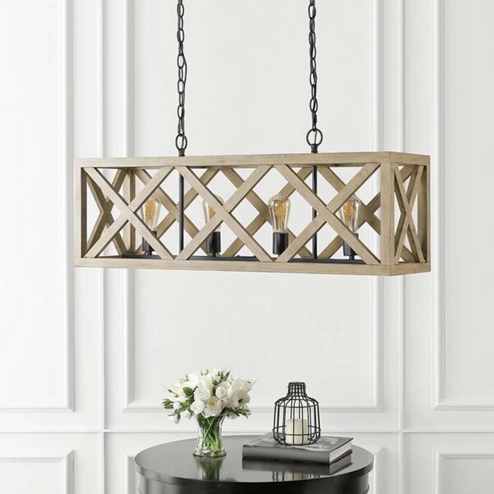 Safavieh - Sagan 4Lt 36 Inch Pendant - Natural - Black - PND4099A veiw 1