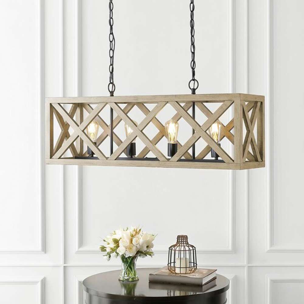 Safavieh - Sagan 4Lt 36 Inch Pendant - Natural - Black - PND4099A veiw 2