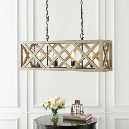 Safavieh - Sagan 4Lt 36 Inch Pendant - Natural - Black - PND4099A veiw 2