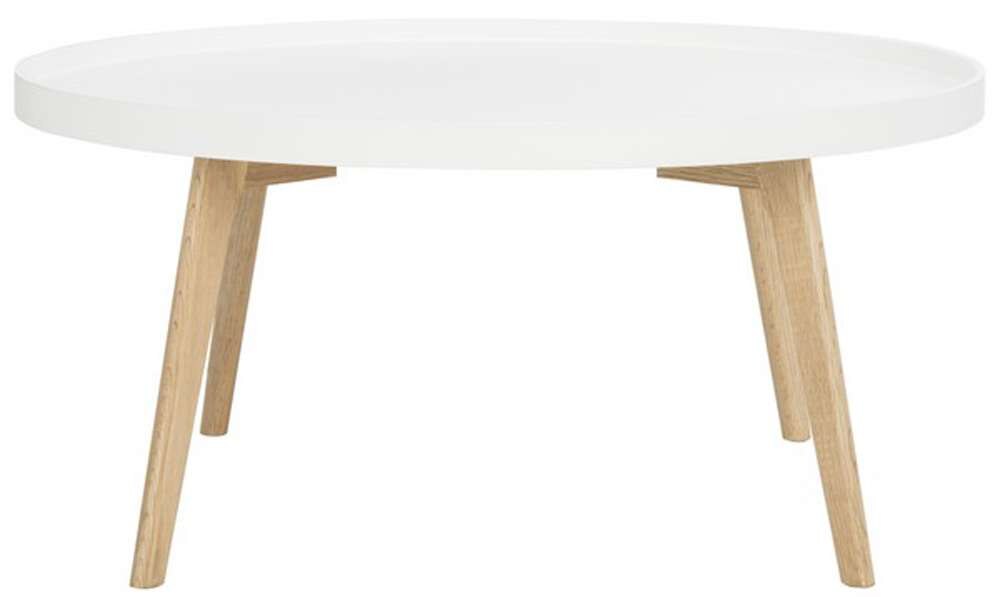 Safavieh - Sage Round Coffee Table - White - Oak - FOX8207A veiw 1