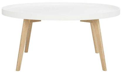Safavieh - Sage Round Coffee Table - White - Oak - FOX8207A veiw 1
