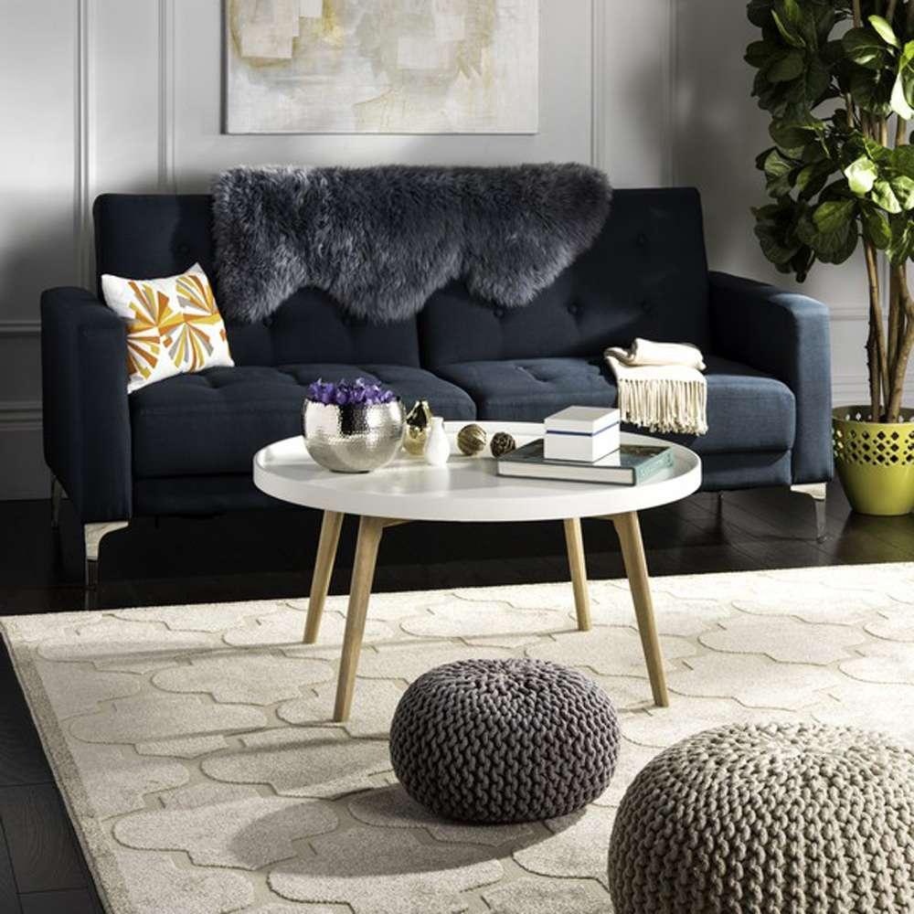 Safavieh - Sage Round Coffee Table - White - Oak - FOX8207A veiw 2