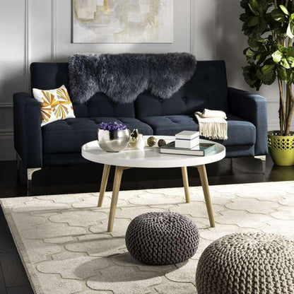 Safavieh - Sage Round Coffee Table - White - Oak - FOX8207A veiw 2