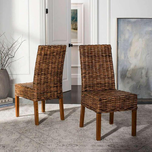Safavieh - Sanibel Side Chair - Brown - Teak Brown  (Set of 2) - FOX6504A-SET2 veiw 1