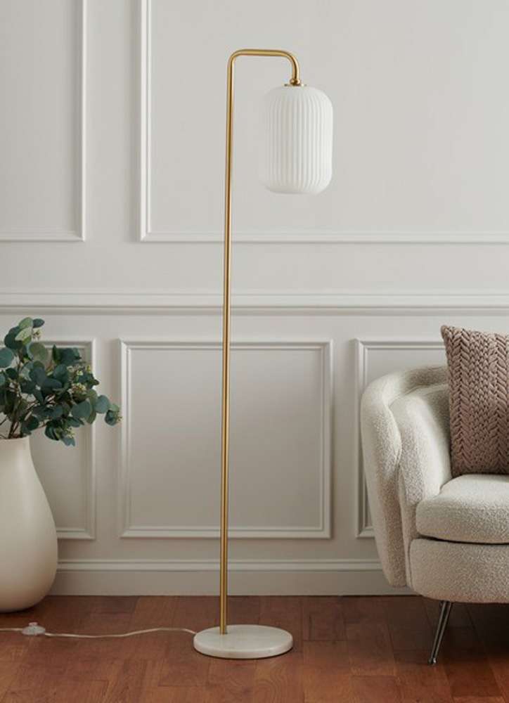 Safavieh - Santina 60in Floor Lamp - Gold - White Marble - FLL7007A veiw 1