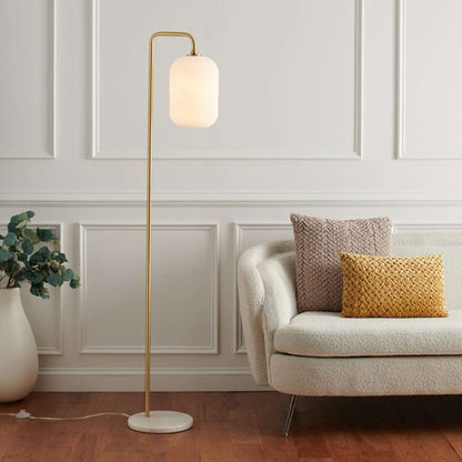 Safavieh - Santina 60in Floor Lamp - Gold - White Marble - FLL7007A veiw 2