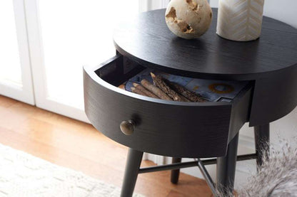 Safavieh - Scully 1 Drawer Nightstand - Black - Antique Gold - NST6406B veiw 2