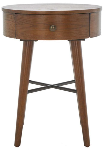 Safavieh - Scully 1 Drawer Nightstand - Medium Oak - Antique Gold - NST6406C veiw 1