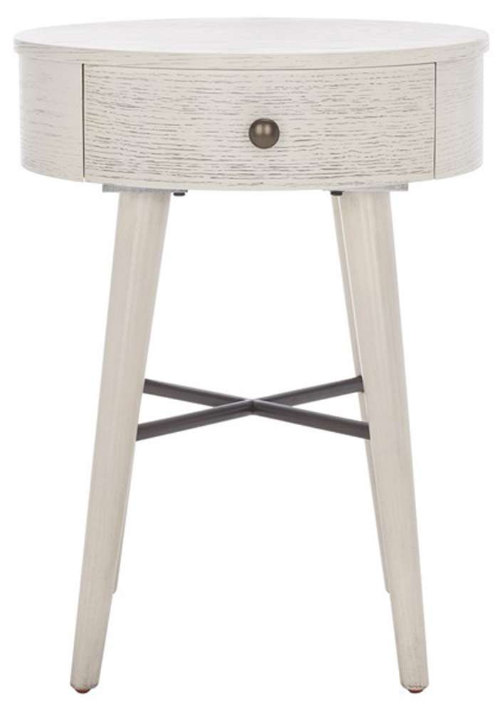 Safavieh - Scully 1 Drawer Nightstand - White Washed - Antique Gold - NST6406A veiw 1