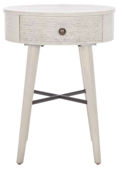 Safavieh - Scully 1 Drawer Nightstand - White Washed - Antique Gold - NST6406A veiw 1