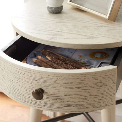 Safavieh - Scully 1 Drawer Nightstand - White Washed - Antique Gold - NST6406A veiw 2