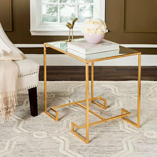 Safavieh - Seamus Accent Table - Gold - Mirror - FOX2583A veiw 2