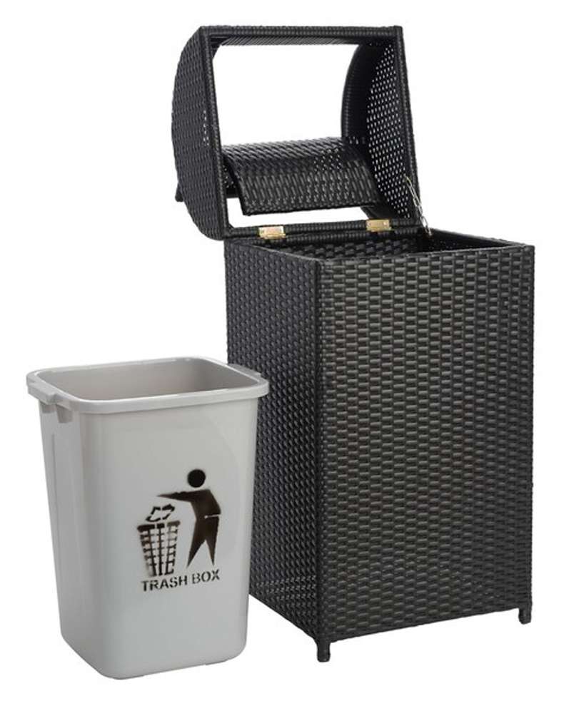 Safavieh - Serapis Trash Bin - Black - PAT7511A veiw 4