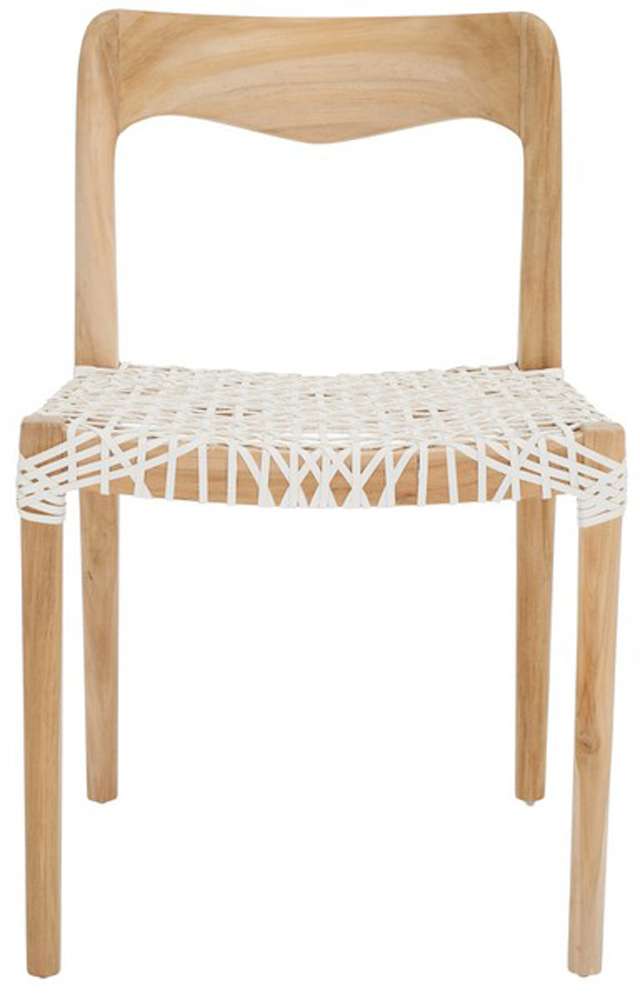 Safavieh - Sezja Leather Dining Chair - Off White - Natural - DCH1205A veiw 1