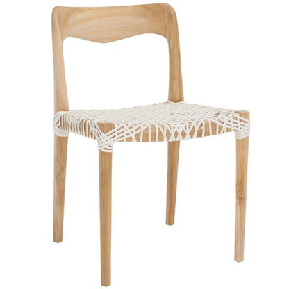 Safavieh - Sezja Leather Dining Chair - Off White - Natural - DCH1205A veiw 3