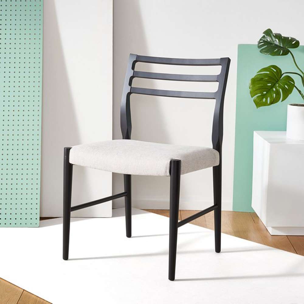Safavieh - Couture - Shaylyn Dining Chair - Taupe - Black - SFV5026A veiw 3