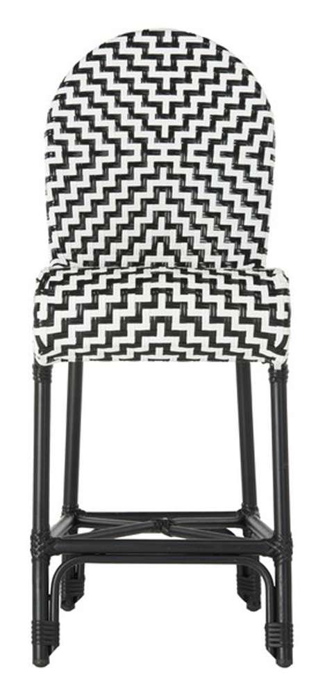 Safavieh - Shea Counter Stool - Black - White - PAT4020A veiw 2