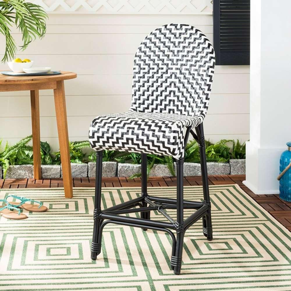 Safavieh - Shea Counter Stool - Black - White - PAT4020A veiw 3