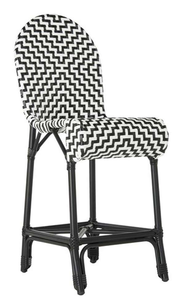 Safavieh - Shea Counter Stool - Black - White - PAT4020A veiw 4