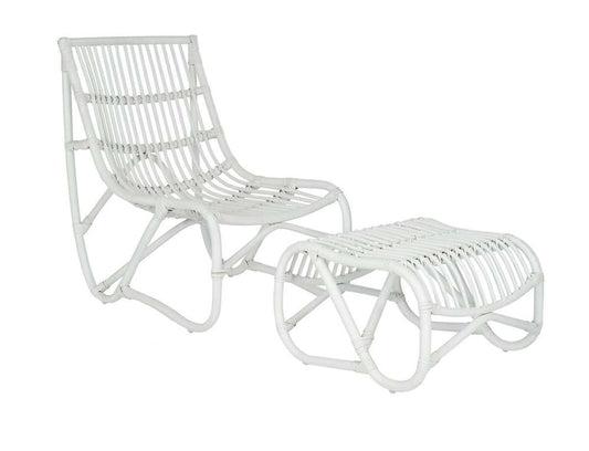 Safavieh - Shenandoah Chair/Ottoman - White - FOX6526A veiw 1