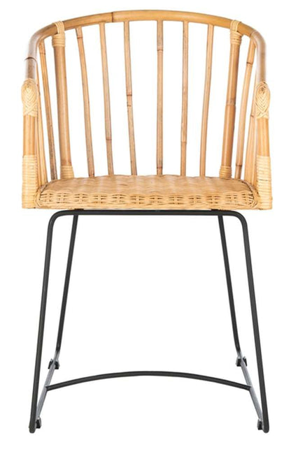 Safavieh - Siena Rattan Dining Chair - Natural Unfinished - Black - DCH6501A veiw 1