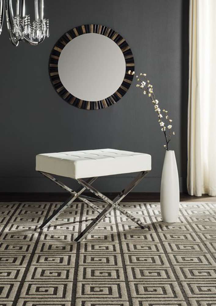 Safavieh - Sienna Ottoman - White - FOX2028B veiw 1