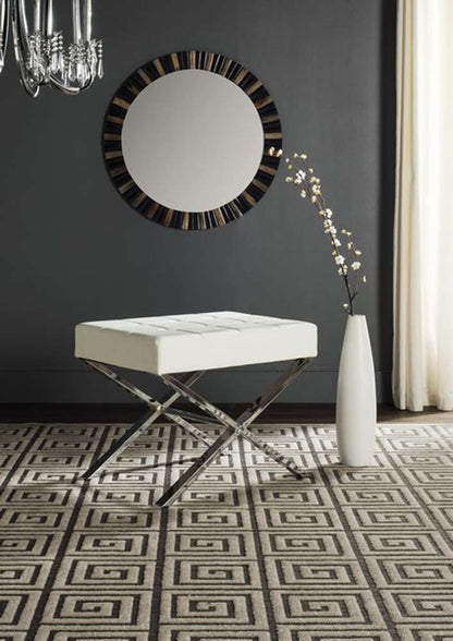 Safavieh - Sienna Ottoman - White - FOX2028B veiw 1