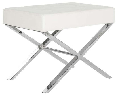 Safavieh - Sienna Ottoman - White - FOX2028B veiw 2