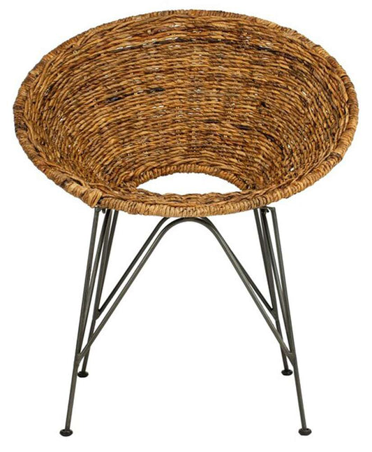 Safavieh - Sierra Rattan Accent Chair - Banana Natural - Black - ACH6501B veiw 1
