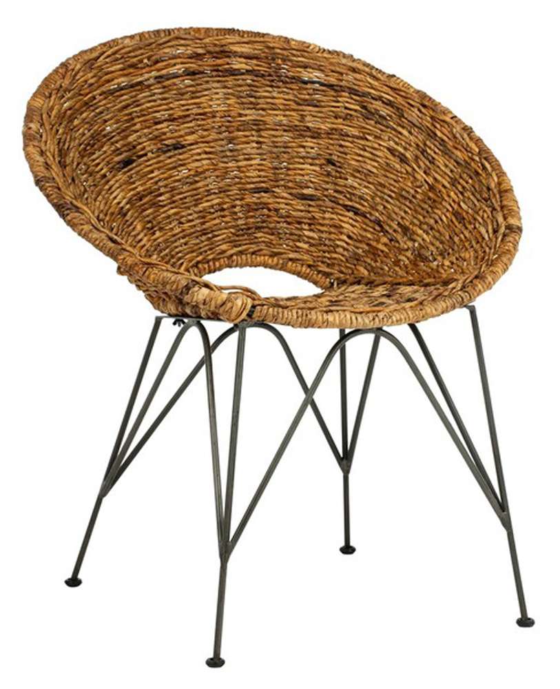 Safavieh - Sierra Rattan Accent Chair - Banana Natural - Black - ACH6501B veiw 3