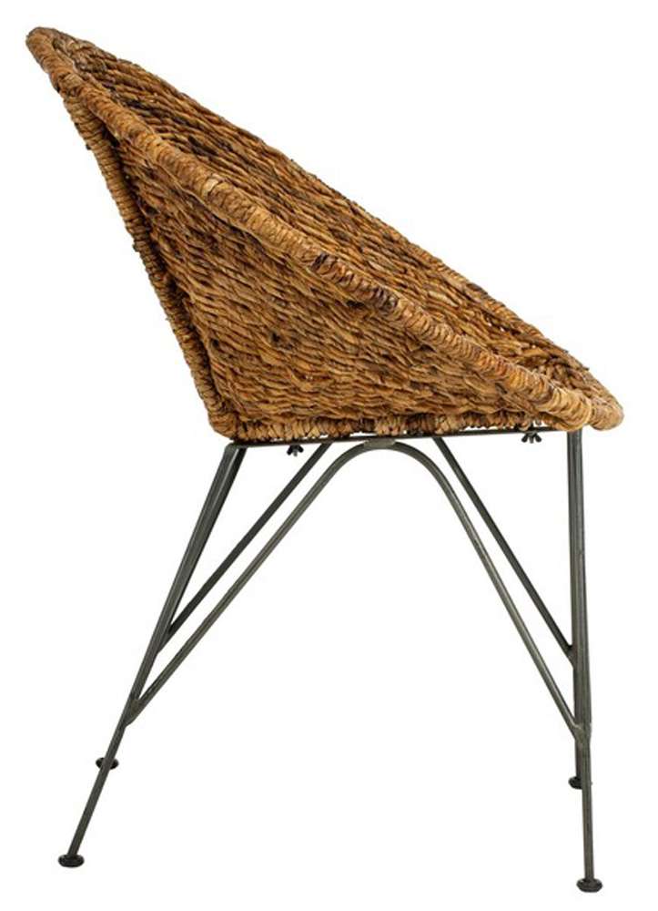 Safavieh - Sierra Rattan Accent Chair - Banana Natural - Black - ACH6501B veiw 4