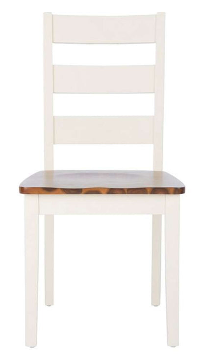 Safavieh - Silio Ladder Back Dining Chair - White - Natural  (Set of 2) - DCH9213A-SET2 veiw 1
