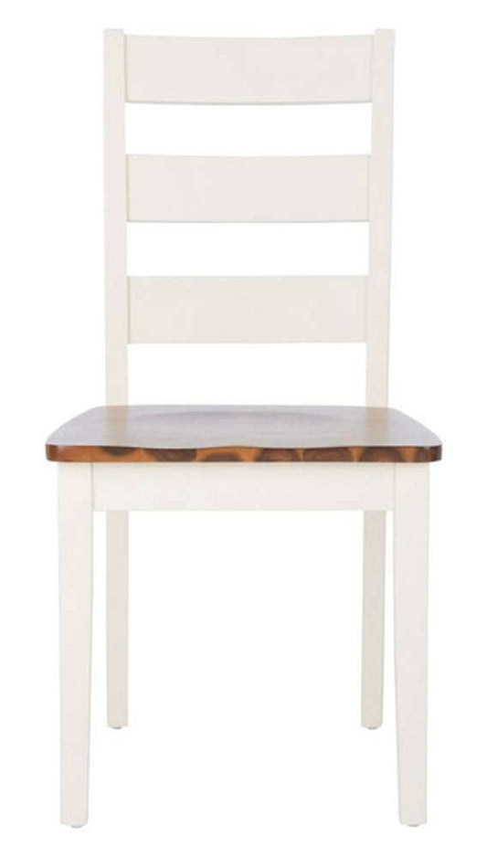 Safavieh - Silio Ladder Back Dining Chair - White - Natural  (Set of 2) - DCH9213A-SET2 veiw 1