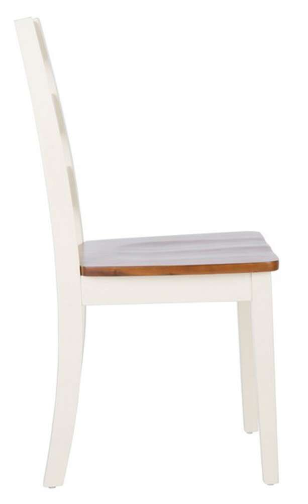 Safavieh - Silio Ladder Back Dining Chair - White - Natural  (Set of 2) - DCH9213A-SET2 veiw 2