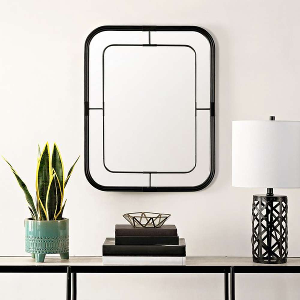Safavieh - Silter 22in Mirror - Black - MRR1049A veiw 2