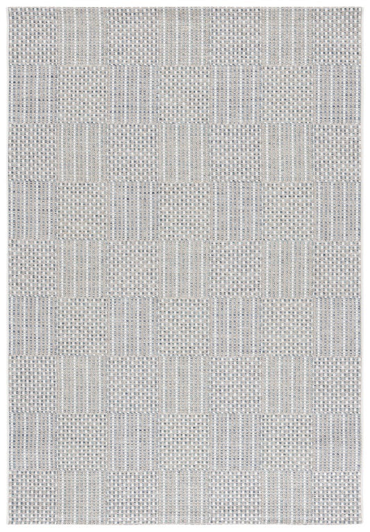 Safavieh - Sisal All-Weather 648J Aqua / Beige Ivory - 9" X 12" - SAW648J-9 view 1