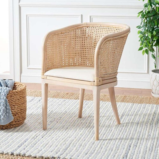 Safavieh - Sistine Arm Chair W/ Cushion - Natural - White Washed - SEA4020A veiw 2