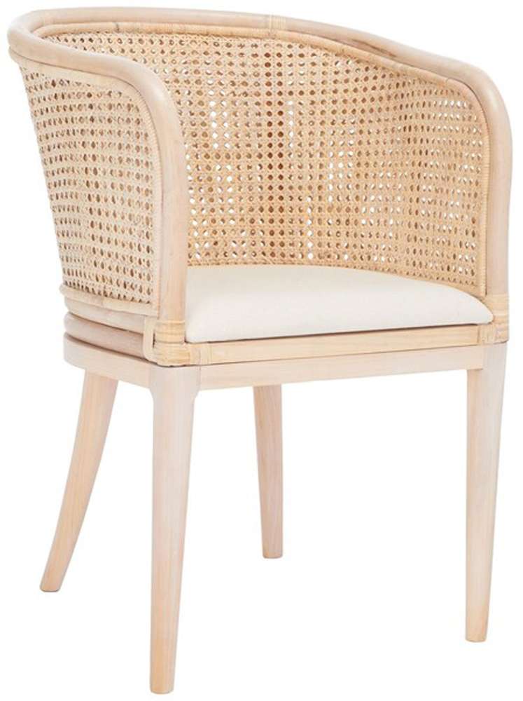Safavieh - Sistine Arm Chair W/ Cushion - Natural - White Washed - SEA4020A veiw 3