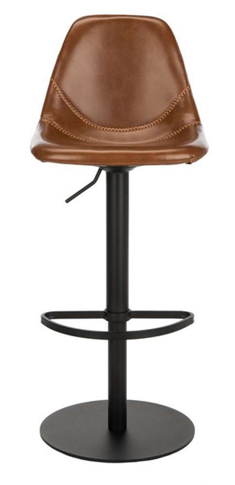 Safavieh - Sky Adjustable Swivel Barstool - Cognac - Black - BST3003A veiw 1