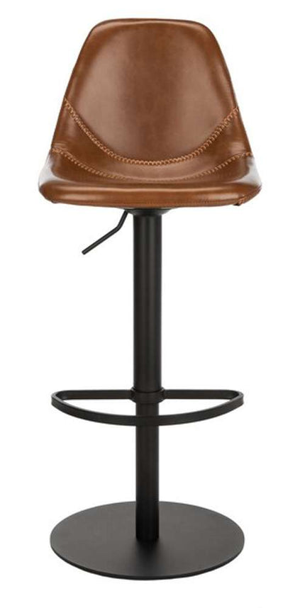Safavieh - Sky Adjustable Swivel Barstool - Cognac - Black - BST3003A veiw 1